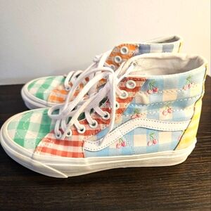 Vans Hi Top Old School Gingham Cottagecore Size 6